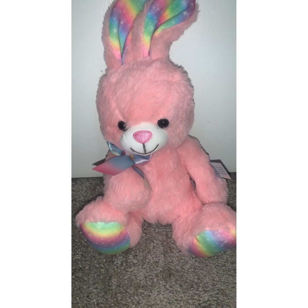 Kellytoy Rainbow Bunny- Pink